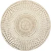 6x Ronde Placemats Goud Geponste Gaatjes 41 Cm - Tafeldecoratie - Borden Onderleggers Van Kunststof