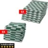 Merkloos Theedoeken En Keukendoeken Set - 6 Theedoeken - 6 Keukenhanddoeken - Groen