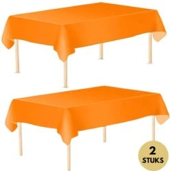 Pazzo Festa - Wegwerp Tafelkleed - 2 Stuks - Oranje - Vlek & Geurvrij - WK 2022 - Nederlandselftal - Holland - WK Versiering