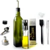 Olijfolie Fles – Olijfolie/ Azijn – 500 ML – Glazen Oliefles – Luxe Olie Fles - Navulbaar – Inclusief Schenktuit, Trechter En Dop Met Kurk – Olijfolie Set – Olijfolie Sprayer Inclusief Accessoires – 100 ML – Olijfolie Verstuiver Voor Keuken Of BBQ