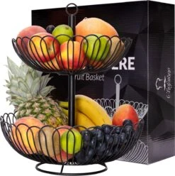 Chefarone Fruit Etagère 2 Laags - Fruitmand Metaal - Fruitschaal - Groentemand - Opberger - Zwart 18 Chefarone Fruit Etagère 2 Laags - Fruitmand Metaal - Fruitschaal - Groentemand - Opberger - Zwart -Merkloos Verkoopwinkel 1197x1200 21