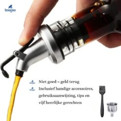 BooGoo® - RVS Oliefles Deluxe - Oliefles Met Schenktuit En Accessoires - Olijfolie Fles - Olie Fles Glas 9 BooGoo® - RVS Oliefles Deluxe - Oliefles Met Schenktuit En Accessoires - Olijfolie Fles - Olie Fles Glas -Merkloos Verkoopwinkel 1197x1200 22
