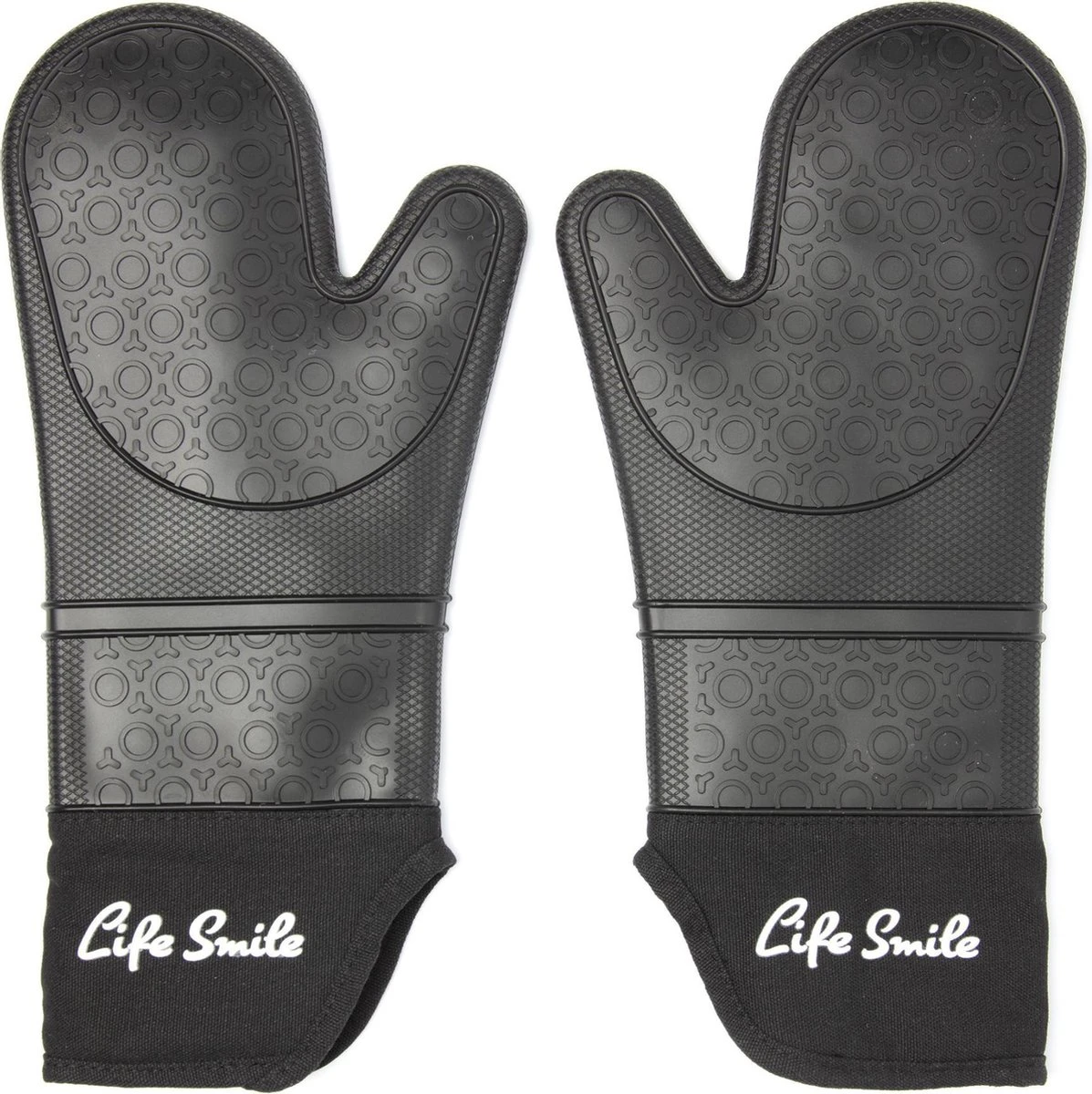 Ovenwanten - 2 Stuks - Bescherming Tot 230 °C - Zwart - Siliconen - Flexibel 7 Ovenwanten - 2 Stuks - Bescherming Tot 230 °C - Zwart - Siliconen - Flexibel - Afbeelding 7