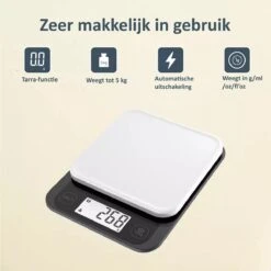 Keukenweegschaal Digitaal - Precisie Keuken Weegschaal - Tot 5 KG 17 Keukenweegschaal Digitaal - Precisie Keuken Weegschaal - Tot 5 KG -Merkloos Verkoopwinkel 1198x1200 14