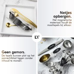 8-Delige Magnetische Maatlepel Set RVS - Measuring Cups And Spoons - Maatschepjes - Vast & Vloeibaar -Merkloos Verkoopwinkel 1198x1200 21