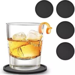 Eldur Onderzetters Met Houder Zwart (4 Stuks) - Onderzetter Glazen - Onderzetters Siliconen - Onderzettersset - Hittebestendig - Zwart - Set Van 4 -Merkloos Verkoopwinkel 1198x1200 27