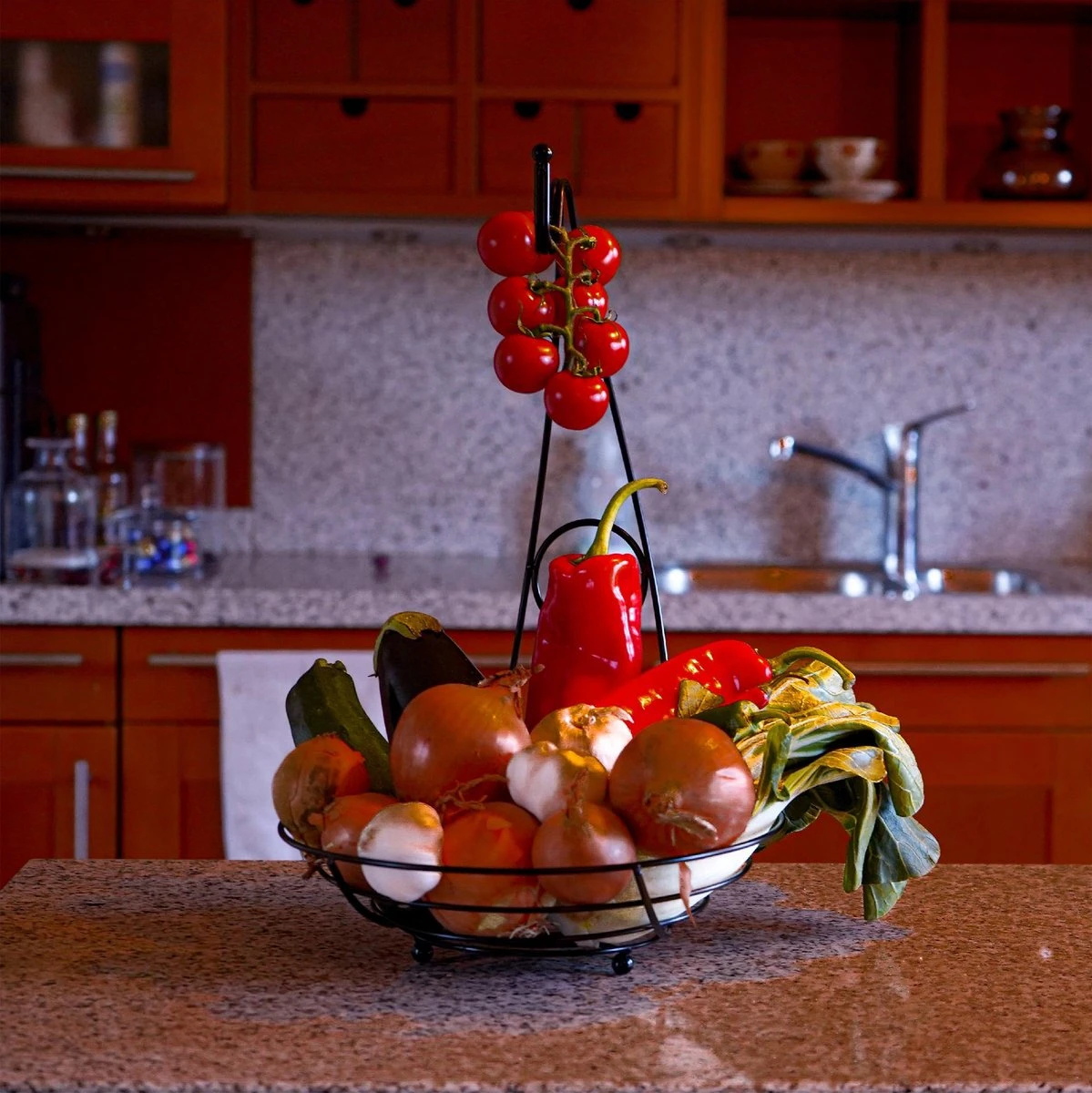 Merkloos Fruitmand Met Banaanhouder – Fruitschaal Zwart – Fruitmand Zwart Metaal – Bananenhouder – Fruitmand Hangend - Decoratieve Schaal – Keuken – 27x27x39 5 Merkloos Fruitmand Met Banaanhouder – Fruitschaal Zwart – Fruitmand Zwart Metaal – Bananenhouder – Fruitmand Hangend - Decoratieve Schaal – Keuken – 27x27x39 - Afbeelding 5