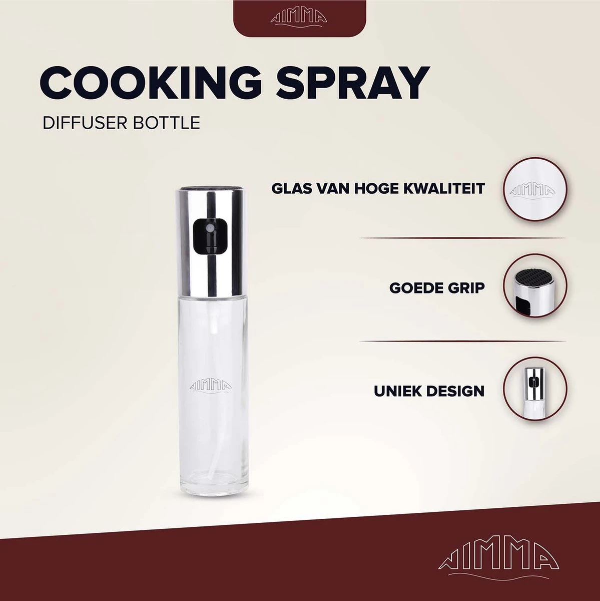 Nimma® Olijfolie Sprayer 100ml - Bakspray - Cooking Spray - Glazen Olie Fles - Diffuser Bottle - Glas 6 Nimma® Olijfolie Sprayer 100ml - Bakspray - Cooking Spray - Glazen Olie Fles - Diffuser Bottle - Glas - Afbeelding 6