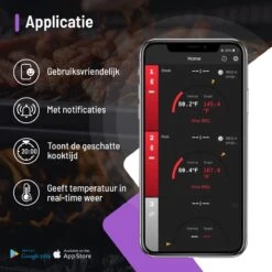 ROYAL CARNIVORE® | Draadloze BBQ Thermometer | Barbecue Vleesthermometer | Kernthermometer | Bluetooth Met App -Merkloos Verkoopwinkel 1199x1200 8