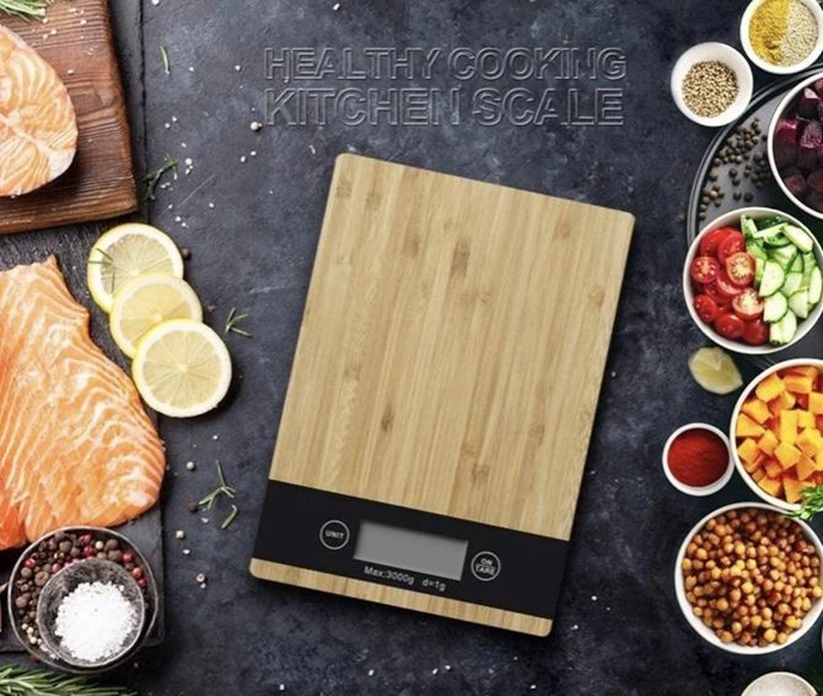 Merkloos Keukenweegschaal - Digitale Precisie - Bamboe Hout - Tare Functie - Keukenweegschaal - Digitaal- Duurzaam Bamboe - Tot 5KG - Keukenweegschaal Bamboe - Digitale Precisie Weegschaal - TipTouch Toetsen - Tot 5000 Gram - Bruin 1 Merkloos Keukenweegschaal - Digitale Precisie - Bamboe Hout - Tare Functie - Keukenweegschaal - Digitaal- Duurzaam Bamboe - Tot 5KG - Keukenweegschaal Bamboe - Digitale Precisie Weegschaal - TipTouch Toetsen - Tot 5000 Gram - Bruin