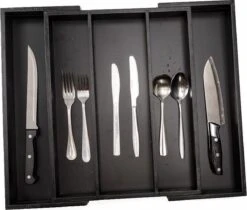 Merkloos Decopatent® Uitschuifbaar Bestekbak - Besteklade - 3 Vaks -> Uitschuifbaar Naar 5 Vakken - Bestekbakken Organizer - Bamboe - Zwart 15 Merkloos Decopatent® Uitschuifbaar Bestekbak - Besteklade - 3 Vaks -> Uitschuifbaar Naar 5 Vakken - Bestekbakken Organizer - Bamboe - Zwart -Merkloos Verkoopwinkel 1200x1018 1