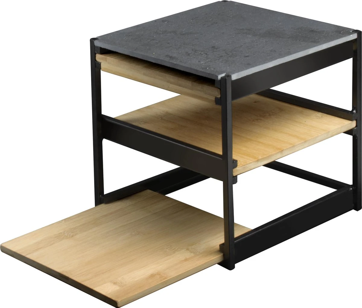 CasaLupo Etagere / Serveertoren Kubus - Zwart - 3-Laags 3 CasaLupo Etagere / Serveertoren Kubus - Zwart - 3-Laags - Afbeelding 3