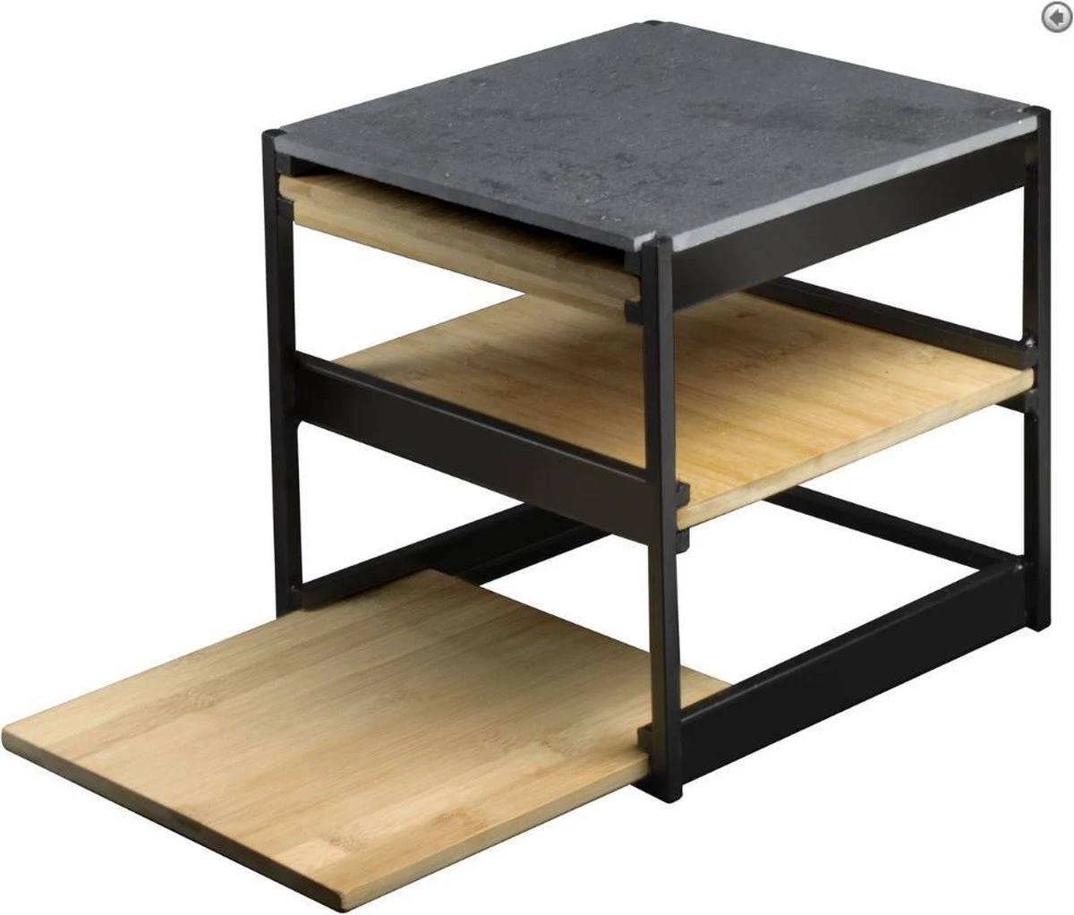 CasaLupo Etagere / Serveertoren Kubus - Zwart - 3-Laags 8 CasaLupo Etagere / Serveertoren Kubus - Zwart - 3-Laags - Afbeelding 8