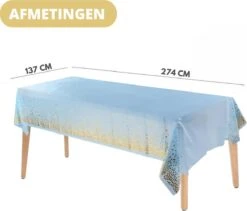 Pazzo Festa - Wegwerp Tafelkleed - 2 Stuks - Blauw - Goud - Vlek & Geurvrij - Verjaardagen - Gender Reveal - Baby Shower - Party's - -Merkloos Verkoopwinkel 1200x1024 4