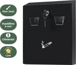 BRASQ Asbak Wandasbak Zwart AT100 -Merkloos Verkoopwinkel 1200x1026 2