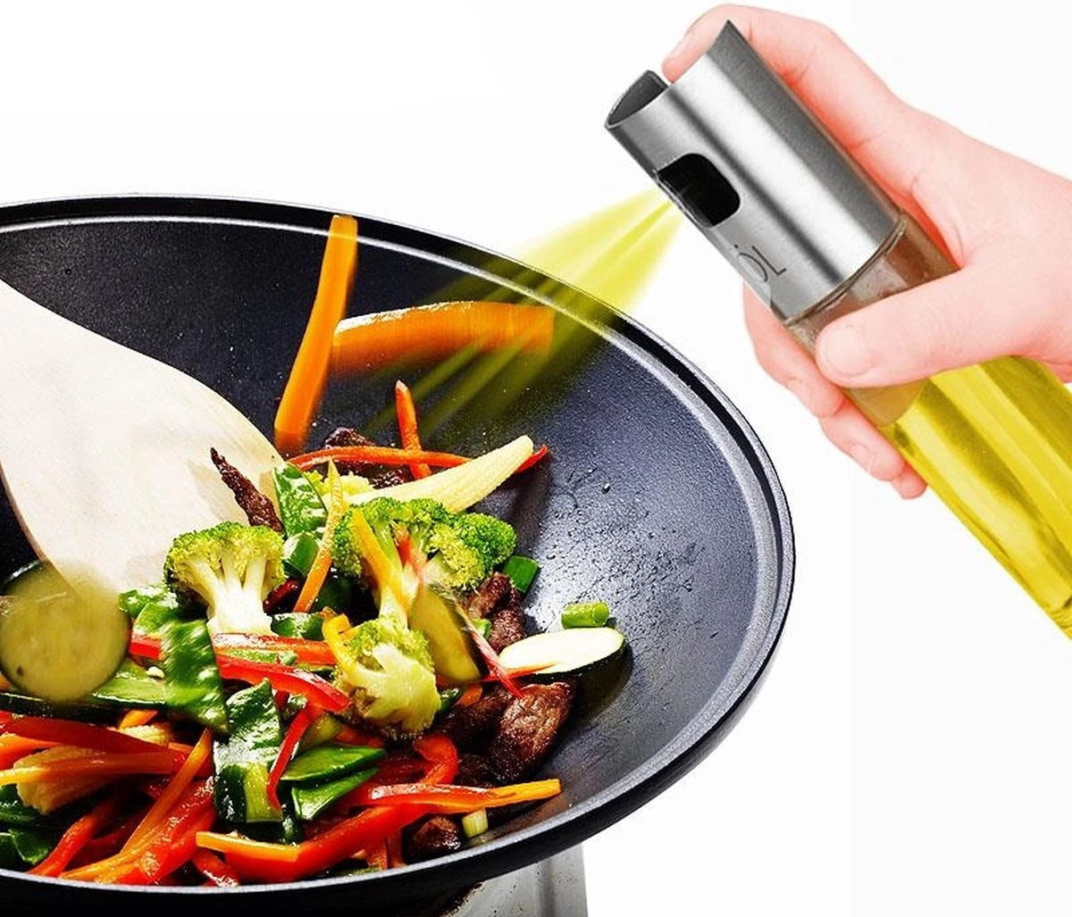 Olijfoliesprayer 100ml - Olijfolie Diffuser - Keukenspray - Oliesprayer - Olijfolie Sprayer 3 Olijfoliesprayer 100ml - Olijfolie Diffuser - Keukenspray - Oliesprayer - Olijfolie Sprayer - Afbeelding 3