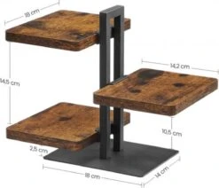 ACAZA Serveertoren Uit 3 Planken, Serveerset, Vintage Bruin -Merkloos Verkoopwinkel 1200x1030 6