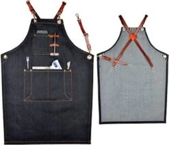 Schort - Denim - Zwart - Stoer - Dames - Heren - Spijkerstof - Sloof - Keuken Schort - Jeans - Kappers Schort - Koken - Bediening - Horeca - Bedrijfskleding - Hobby - Denim Schort - Hip - CADEAU TIP -Merkloos Verkoopwinkel 1200x1032 1