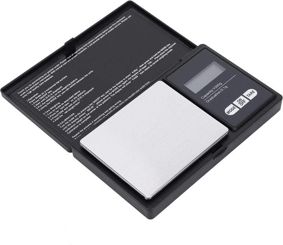Imtex Precisie Weegschaal - Keukenweegschaal - Tot 1000 Gram - Zwart 7 Imtex Precisie Weegschaal - Keukenweegschaal - Tot 1000 Gram - Zwart - Afbeelding 7