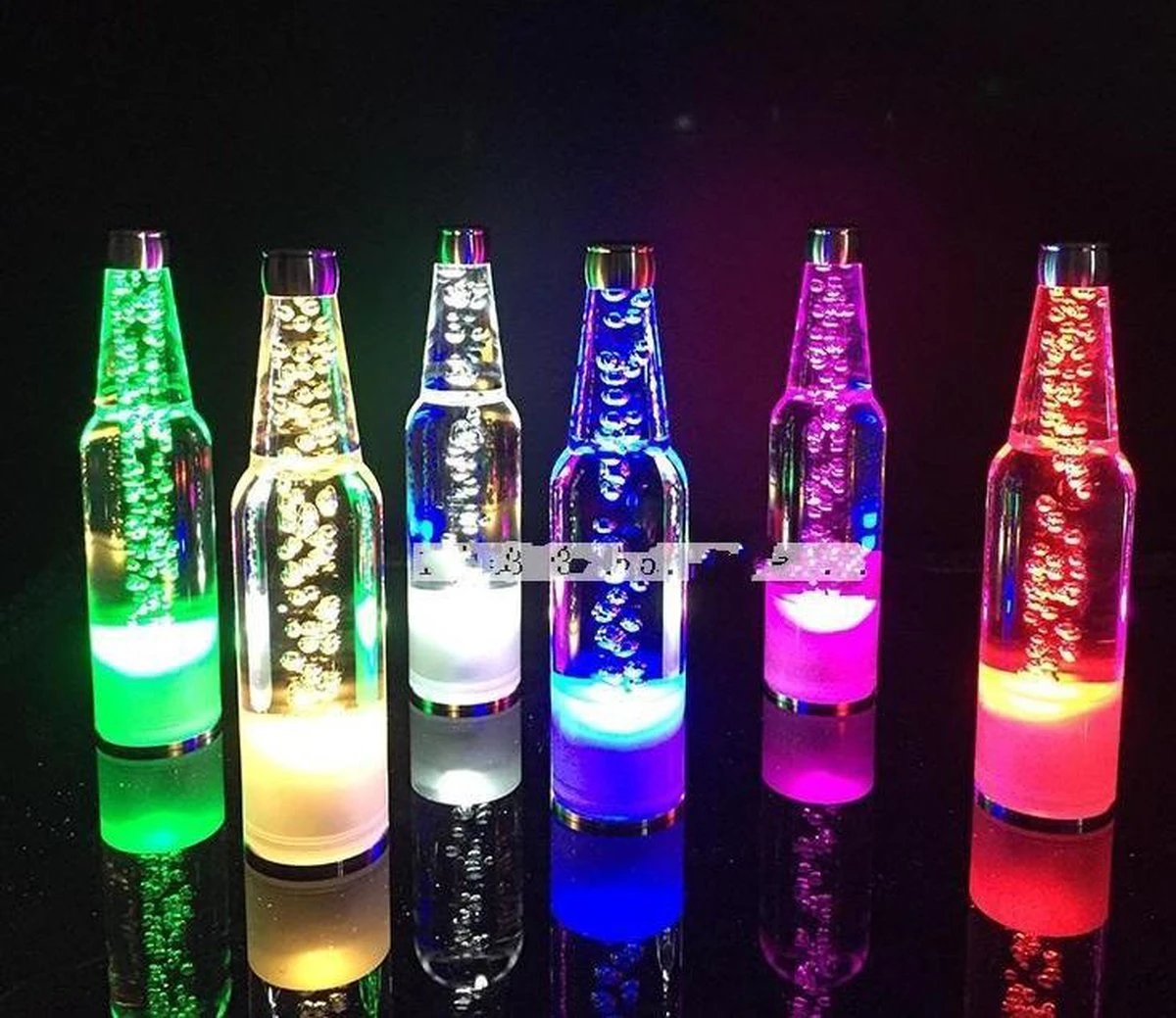 5 Stuks Led Onderzetters Met Licht - Multi-color Led Flessen Onderzetter Met 7 Kleuren - Bottle Light - Flessen Licht - Led Sticker 2 5 Stuks Led Onderzetters Met Licht - Multi-color Led Flessen Onderzetter Met 7 Kleuren - Bottle Light - Flessen Licht - Led Sticker - Afbeelding 2