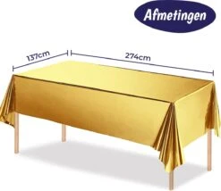 Merkloos Folie Tafelkleed - Goud - 137 X 274 CM - Tafelzeil -Merkloos Verkoopwinkel 1200x1039 5