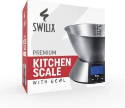 SWILIX ® Precisie Keukenweegschaal - 1gr Tot 5 Kg - Inclusief Mengcom - Met Tarra Functie - Inclusief Batterijen - RVS -Merkloos Verkoopwinkel 1200x1040 3