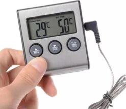*** Digitale Keukenthermometer - Vleesthermometer- Braad Thermometer/timer - Met Timer Functie -20 °C Tot 250 °C- Incl. Timer, Warmte Alarm - Van Heble® *** -Merkloos Verkoopwinkel 1200x1040 4