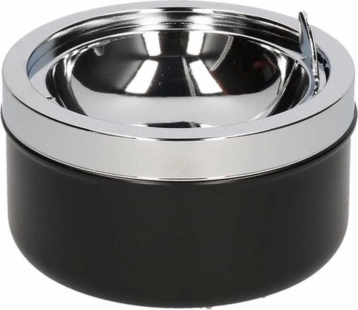 HI 2x Klep/terras Asbakken Zwart 11 Cm - Ronde Tuin/terras Asbak Met Klep 2 Stuks 2 HI 2x Klep/terras Asbakken Zwart 11 Cm - Ronde Tuin/terras Asbak Met Klep 2 Stuks - Afbeelding 2