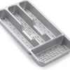 Bestekbak/bestekhouders 4-vaks Grijs - 33 X 18 X 4 Cm - Keuken Opberg Accessoires