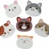 Fako Bijoux® - Katten Onderzetters - Onderzetters Voor Glazen - Katten Accessoires - Katten Decoraties - Set Van Zes Onderzetters - Hittebestendig - Antislip - Kattenliefhebber