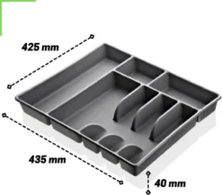 Emhouse XL Bestekcassette Bestekbak Kunststof Besteklade Bestekbak 43,5x42,5x4 Cm Wit -Merkloos Verkoopwinkel 1200x1055