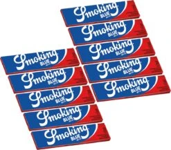 Merkloos Smoking Blue King Size Rolling Papers – Vloeipapier - Rolling Papers - Blauwe Vloei - Lange Vloei – 10 Stuks
