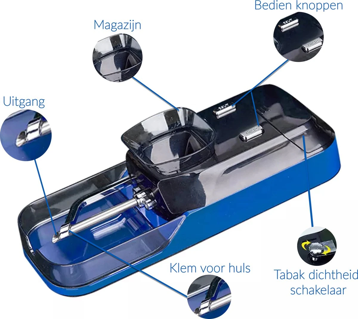 BrinQ Goods Elektrische Sigarettenmaker Premium - Nieuw Model - Sigaretten Maker Elektrisch - Automatische Sigarettenmaker - Elektrische Sigarettenmachine 5 BrinQ Goods Elektrische Sigarettenmaker Premium - Nieuw Model - Sigaretten Maker Elektrisch - Automatische Sigarettenmaker - Elektrische Sigarettenmachine - Afbeelding 5