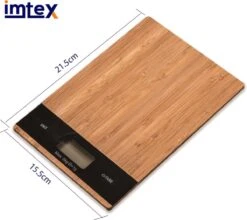 IMTEX Keukenweegschaal Bamboe - Digitale Precisie Weegschaal Tot 5000 Gram - Bruin 8 IMTEX Keukenweegschaal Bamboe - Digitale Precisie Weegschaal Tot 5000 Gram - Bruin -Merkloos Verkoopwinkel 1200x1070