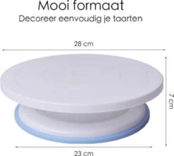 Jumalu Taartplateau - Draaibaar Taartplateau Anti-slip - Draaiplateau Taart –Turntable Cake - Taartplateau - Draaitafel -Merkloos Verkoopwinkel 1200x1073 4