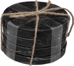 Secret De Gourmet Onderzetters Voor Glazen - 4 Stuks - Marmer - Zwart -Merkloos Verkoopwinkel 1200x1077 5