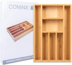Coninx Bestekbak Bamboe 31CM Breed - Besteklade - Opbergbak - Duurzaam - Voor Laden Vanaf 47cm Diep -Merkloos Verkoopwinkel 1200x1079 1