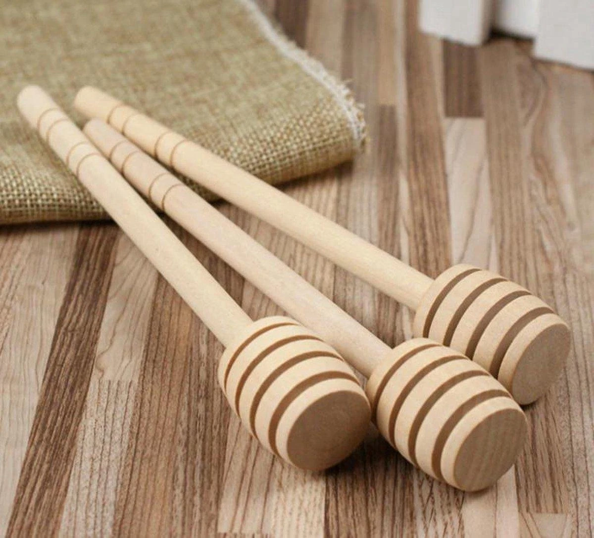 Honing Lepel - Dipper - Hout - Honeydripper - Keukengerei - Ontbijt - Hout - 2 Stuks - 15.5 Cm 3 Honing Lepel - Dipper - Hout - Honeydripper - Keukengerei - Ontbijt - Hout - 2 Stuks - 15.5 Cm - Afbeelding 3