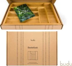 Budu Uitschuifbare Bamboe Bestekbak #43 (43 Cm Diep) - Bestekcassette Hout - Besteklade - 43 X 32,2 - 53 Cm - 6/8 Vakken -Merkloos Verkoopwinkel 1200x1087 4