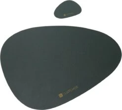 LUTCHOS Placemat Set - 12 Delig - Glorious Green - Lederlook - Waterafstotend - Krasbestendig