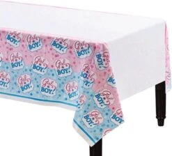 Merkloos Tafelkleed Gender Reveal 108 Cm X 180 Cm Baby Shower