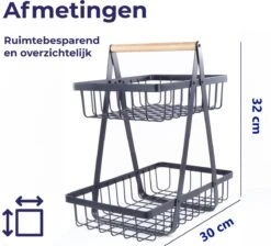 Fruitschaal Etagere 2 Lagen Voor Keuken - Large - 30x18x32 - Fruitmand Zwart Metaal - Keuken Organizer - Industrieel 9 Fruitschaal Etagere 2 Lagen Voor Keuken - Large - 30x18x32 - Fruitmand Zwart Metaal - Keuken Organizer - Industrieel -Merkloos Verkoopwinkel 1200x1090 8