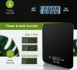 Witts Digitale Precisie Keuken Weegschaal – 1gr Tot 15 Kg – Tarra Functie – Elektrisch – Zwart -Merkloos Verkoopwinkel 1200x1091 3