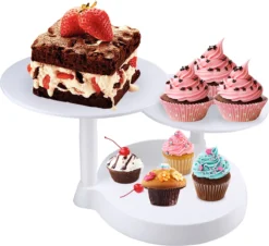 UTEN - Taartplateau Wit - Taartplateau 3 Lagen - Taartplateau Met Voet - Diameter Van Ø28cm,28cm,29cm - Afneembare Taartplateau - Ideaal Voor Het Snijden En Maken Van Taarten -Merkloos Verkoopwinkel 1200x1098 6