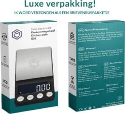 Ease Electronicz Digitale Mini Precisie Keukenweegschaal - 0,01 Tot 500 Gram - 14.2 X 7.5 Cm - Pocket Scale Op Batterij - Weegschaal Keuken -Merkloos Verkoopwinkel 1200x1099 2