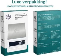 Ease Electronicz Digitale Mini Precisie Keukenweegschaal Wit - 0,01 Tot 200 Gram - 14.2 X 7.5 Cm - Pocket Scale Op Batterij - Weegschaal Keuken -Merkloos Verkoopwinkel 1200x1099 3