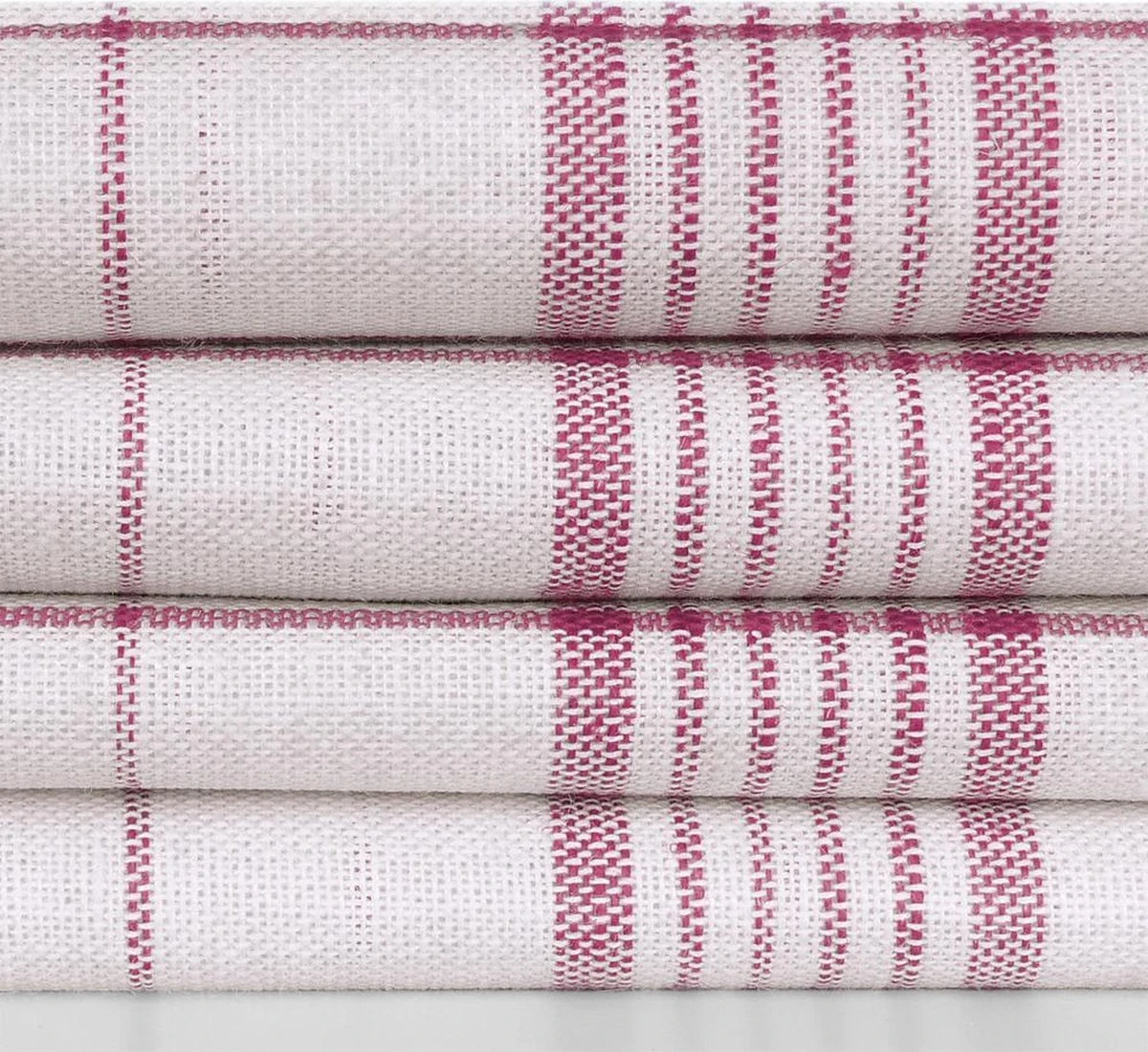 Treb Horecalinnen Glasdoeken 4 Stuks Wit Met Rode Lijnen 70x70cm - Treb Towels 6 Treb Horecalinnen Glasdoeken 4 Stuks Wit Met Rode Lijnen 70x70cm - Treb Towels - Afbeelding 6