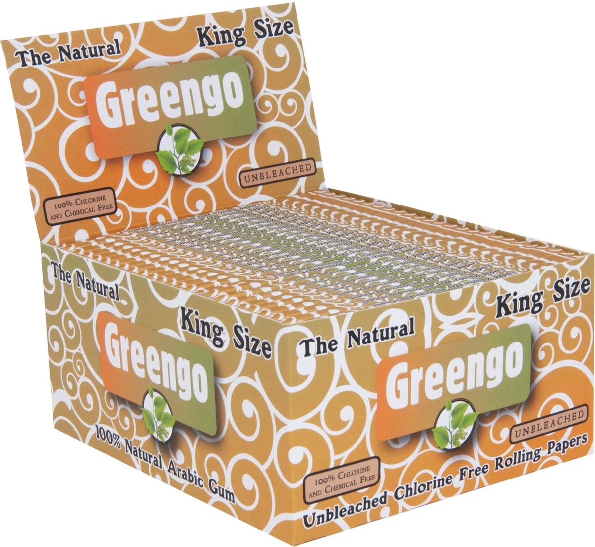 Greengo - Greengo Unbleached King Size Regular - Lange Vloei - Doos 50 Stuks 4 Greengo - Greengo Unbleached King Size Regular - Lange Vloei - Doos 50 Stuks - Afbeelding 4