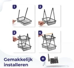 Fruitschaal Etagere 2 Lagen Voor Keuken - Large - 30x18x32 - Fruitmand Zwart Metaal - Keuken Organizer - Industrieel 10 Fruitschaal Etagere 2 Lagen Voor Keuken - Large - 30x18x32 - Fruitmand Zwart Metaal - Keuken Organizer - Industrieel -Merkloos Verkoopwinkel 1200x1106 7