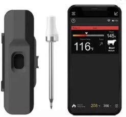 BBQ PRO - Vleesthermometer Draadloos - 2-in-1 Oventhermometer - BBQ Thermometer - App & Bluetooth - Thermometer Koken - Meater - RVS & Fast Charger - 30 Meter - Valentijn - Vaderdag - Moederdag - Grillmeister